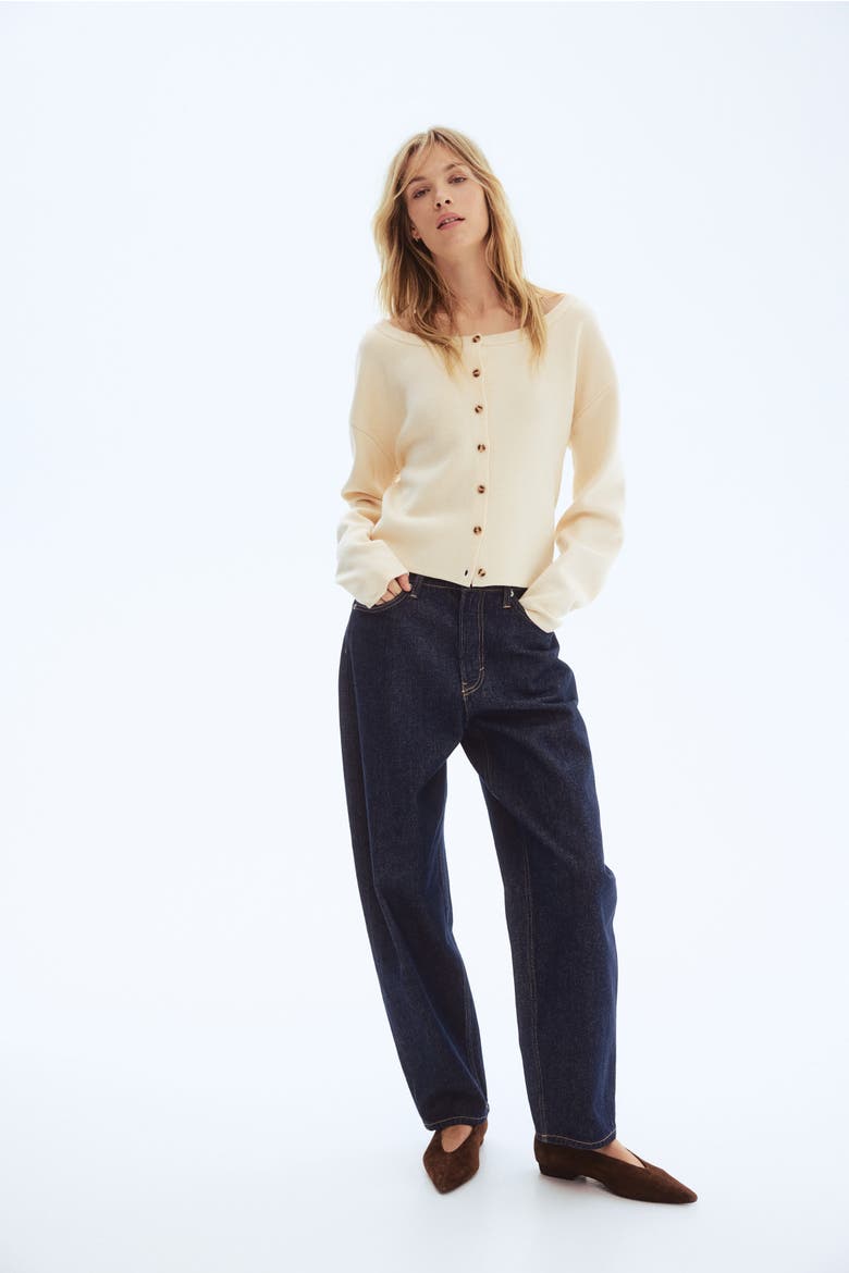 Off-the-shoulder Cardigan, Alternate, color, Light beige