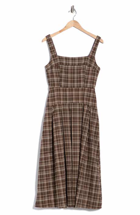 Pleated Fit & Flare Midi Dress