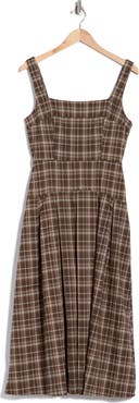 Mila Mae Pleated Fit & Flare Midi Dress