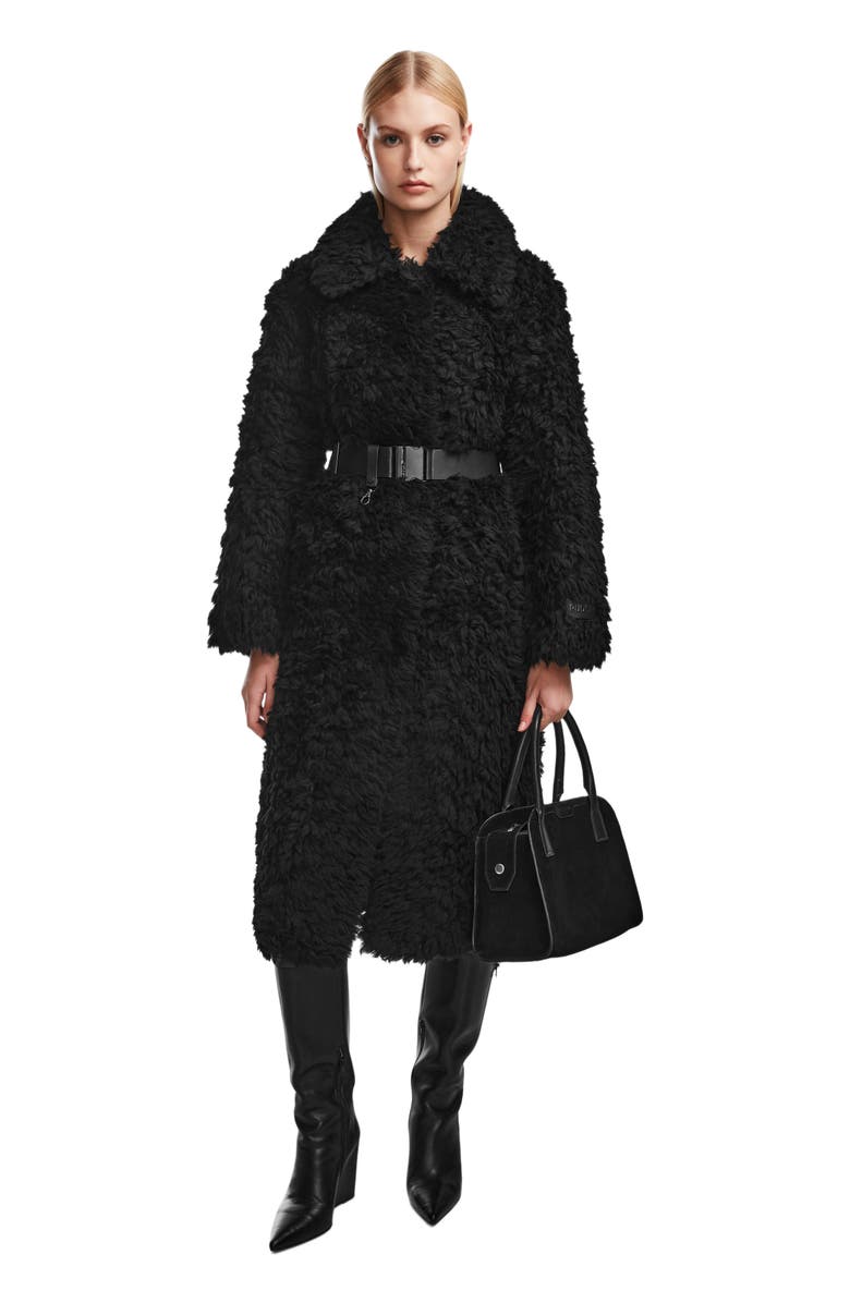 Rudsak KAMILAH WOMEN'S TEXTURED WOOL TEDDY TRENCH, Main, color, 