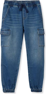 Lands' End Boys Iron Knee Knit Denim Jogger