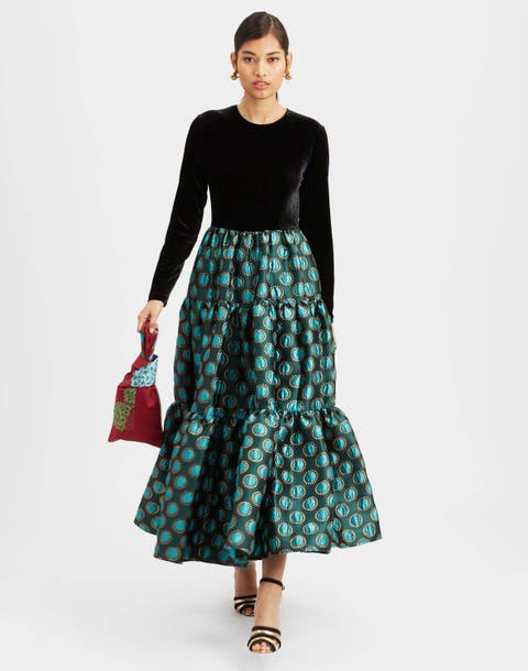 Big Dress Jacquard Winter Sun Emerald