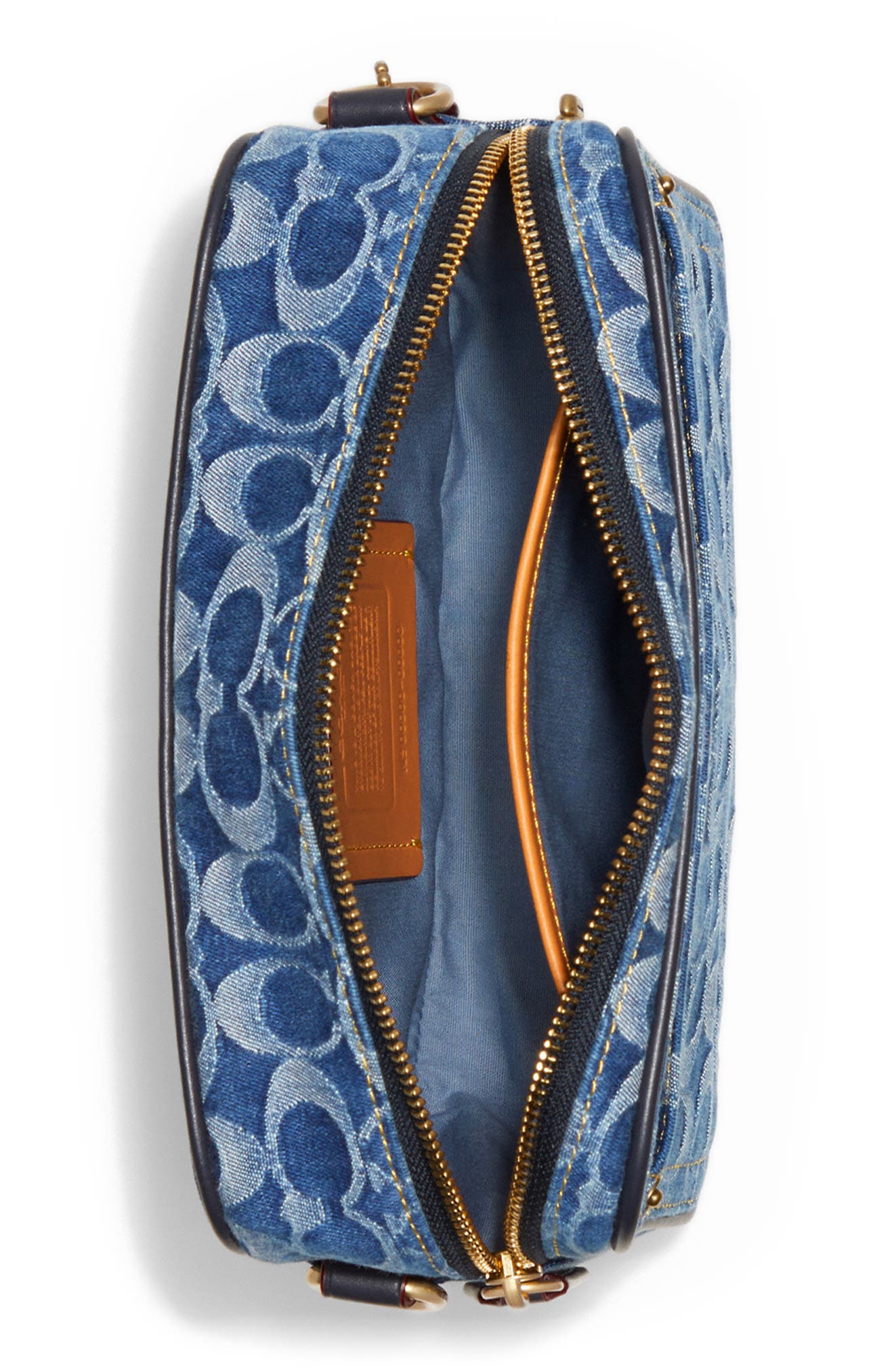 COACH Flight Signature Denim Crossbody Bag, Alternate, color, 