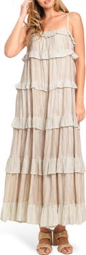 FLYING TOMATO Textured Maxi Dress
