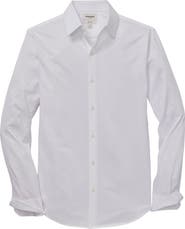 Bonobos Tech Solid White Performance Cotton Blend Piqué Button-Up Shirt