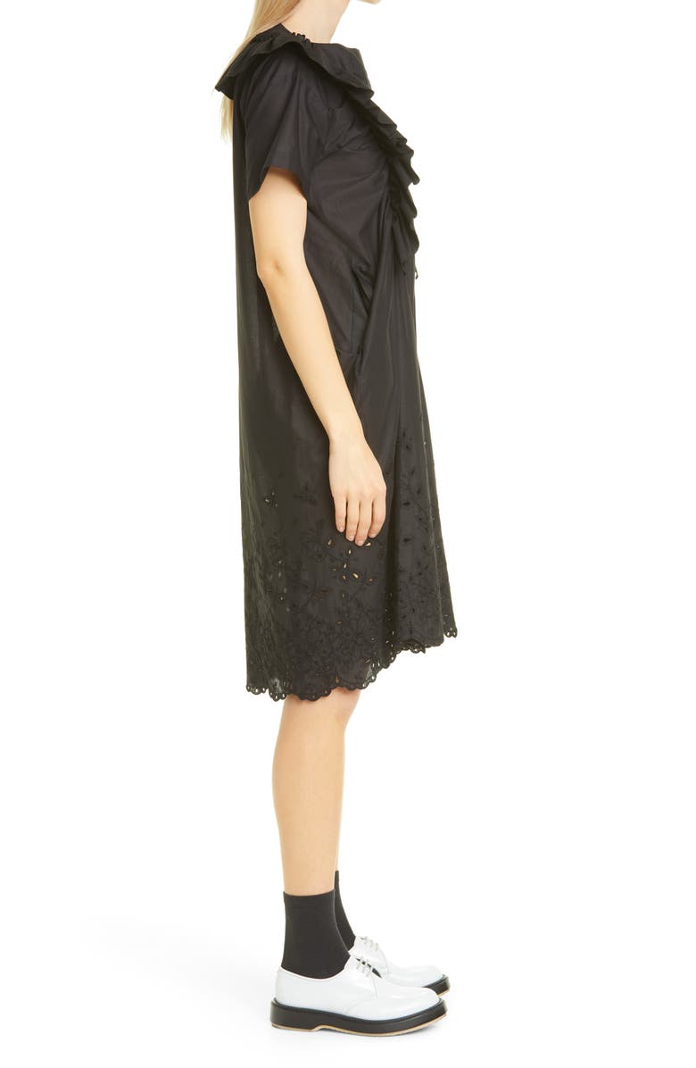 Tao Comme des Garçons Tricot Comme des Garçons Ruffle Short Sleeve Dress, Alternate, color,