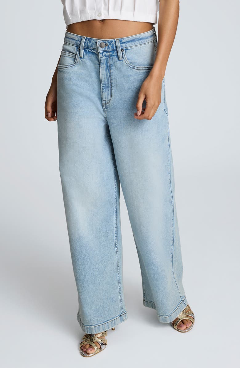 Kenneth Cole Low Rise Wide Leg Jeans, Alternate, color, Vista Wash