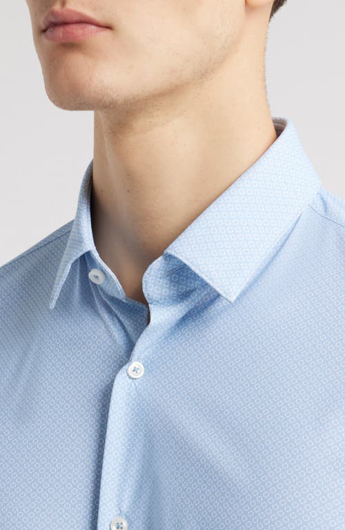 Hugo Boss Boss Hank Kent Slim Fit Performance Stretch Dress Shirt In Blue