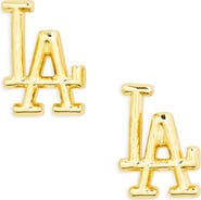 Luv AJ Los Angeles Dodgers Logo Stud Earrings