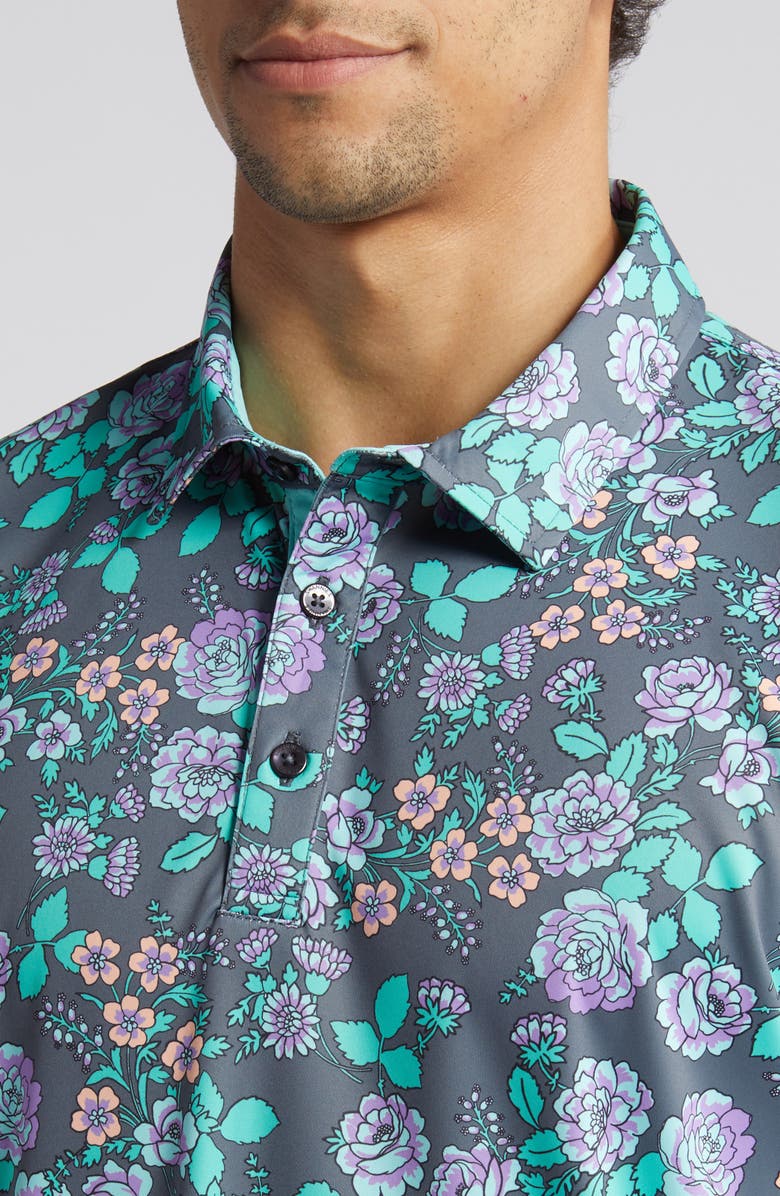 Swannies Chase Floral Golf Polo, Alternate, color, 