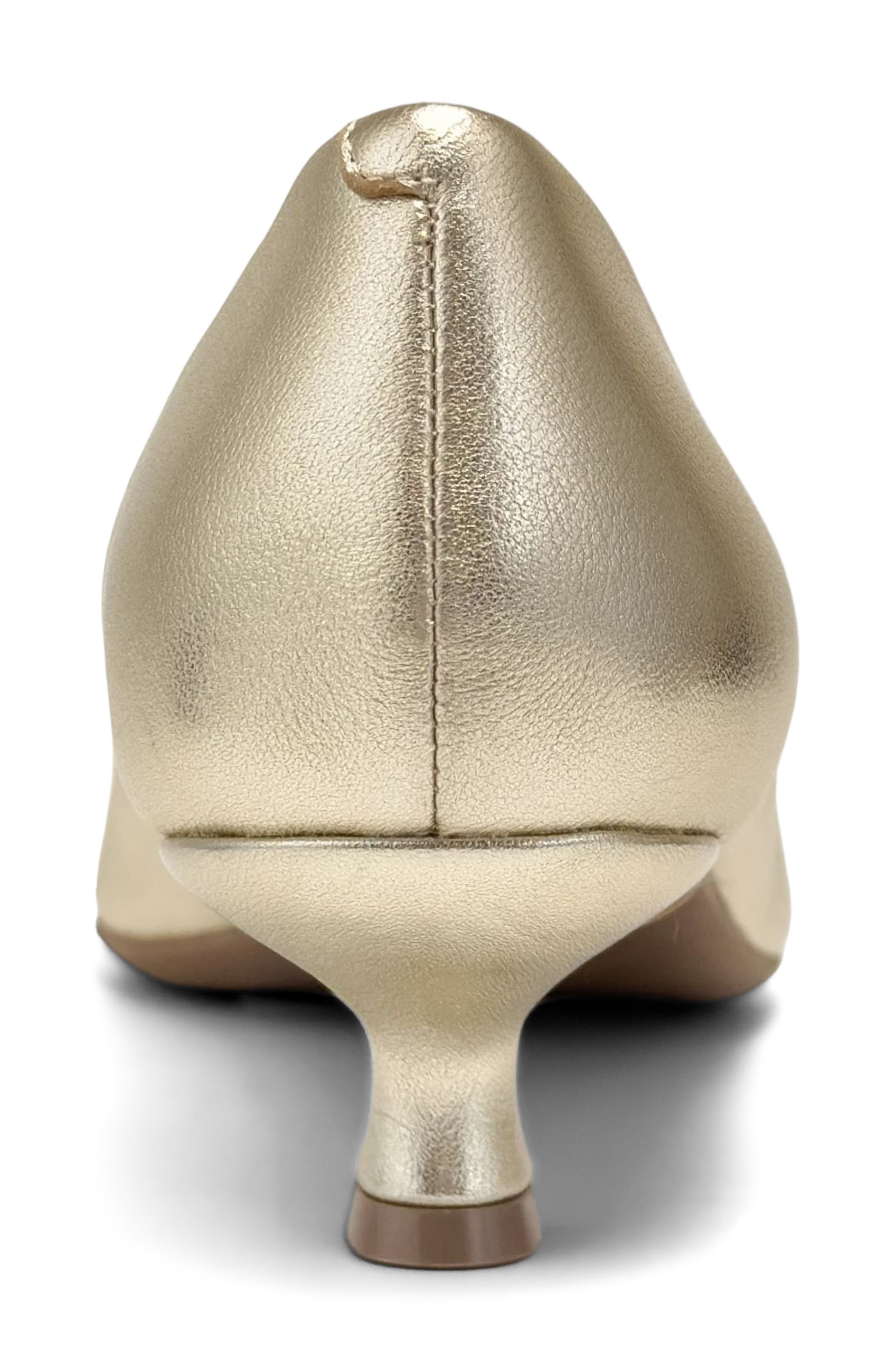 Rana Kitten Heel Pump, Alternate, color, SOFT GOLD