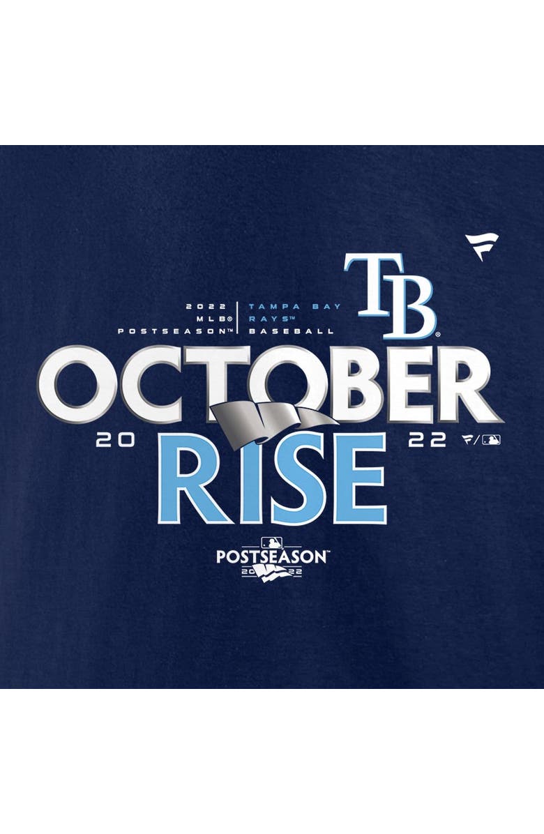 FANATICS Men's Fanatics Branded Navy Tampa Bay Rays 2022 Postseason Locker Room T-Shirt, Alternate, color,