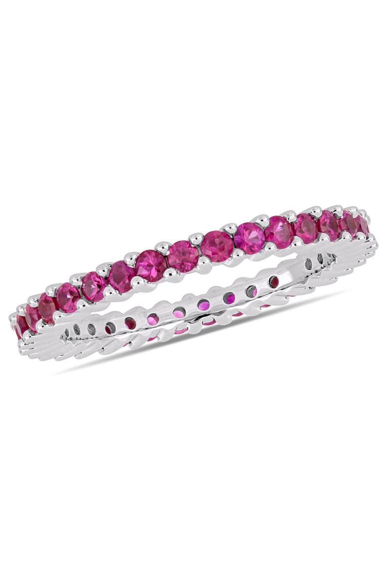 Pink Sapphire Eternity Band 14k, Main, color, Pink Sapphire