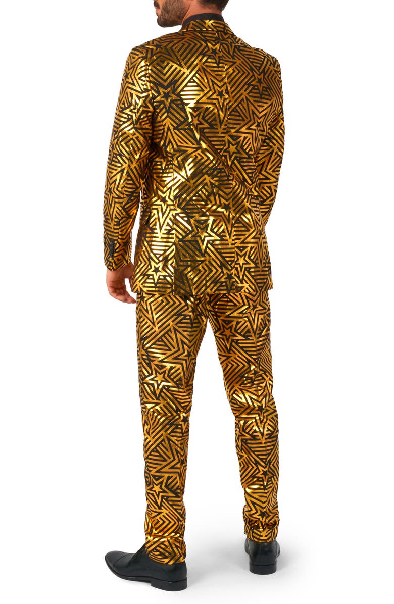 OppoSuits Golden Geo Star 3-Piece Tuxedo Set, Alternate, color,