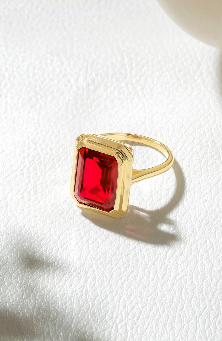 YS GEMS Lab Created Ruby Ring, Alternate, color,
