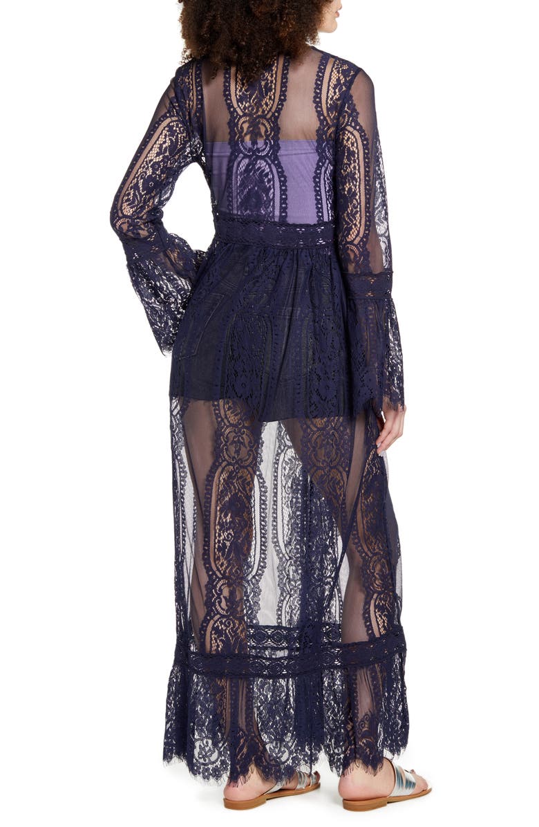 Band of Gypsies Bell Sleeve Lace Duster, Alternate, color, 