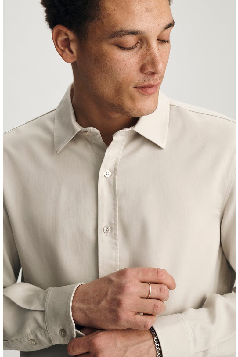 Regular Fit Button-Up Shirt, Alternate, color, SILVER BIRCH