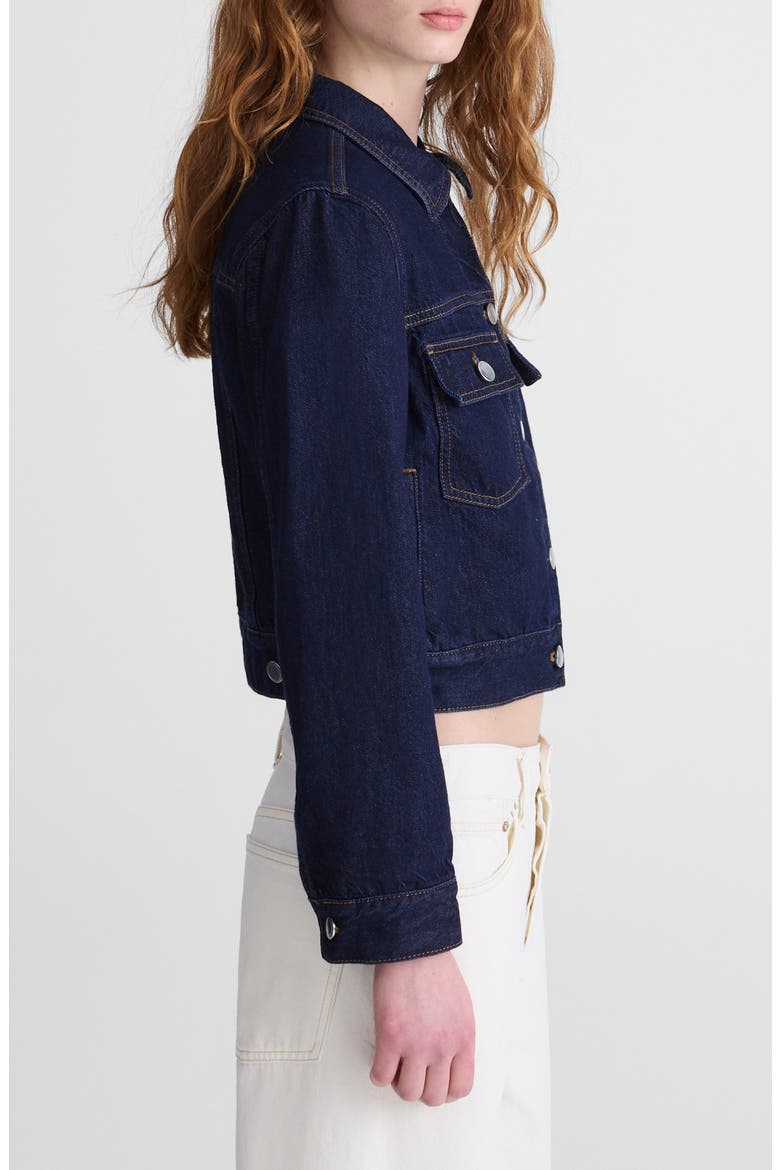 Boxy Denim Trucker Jacket, Alternate, color, RINSE WASH