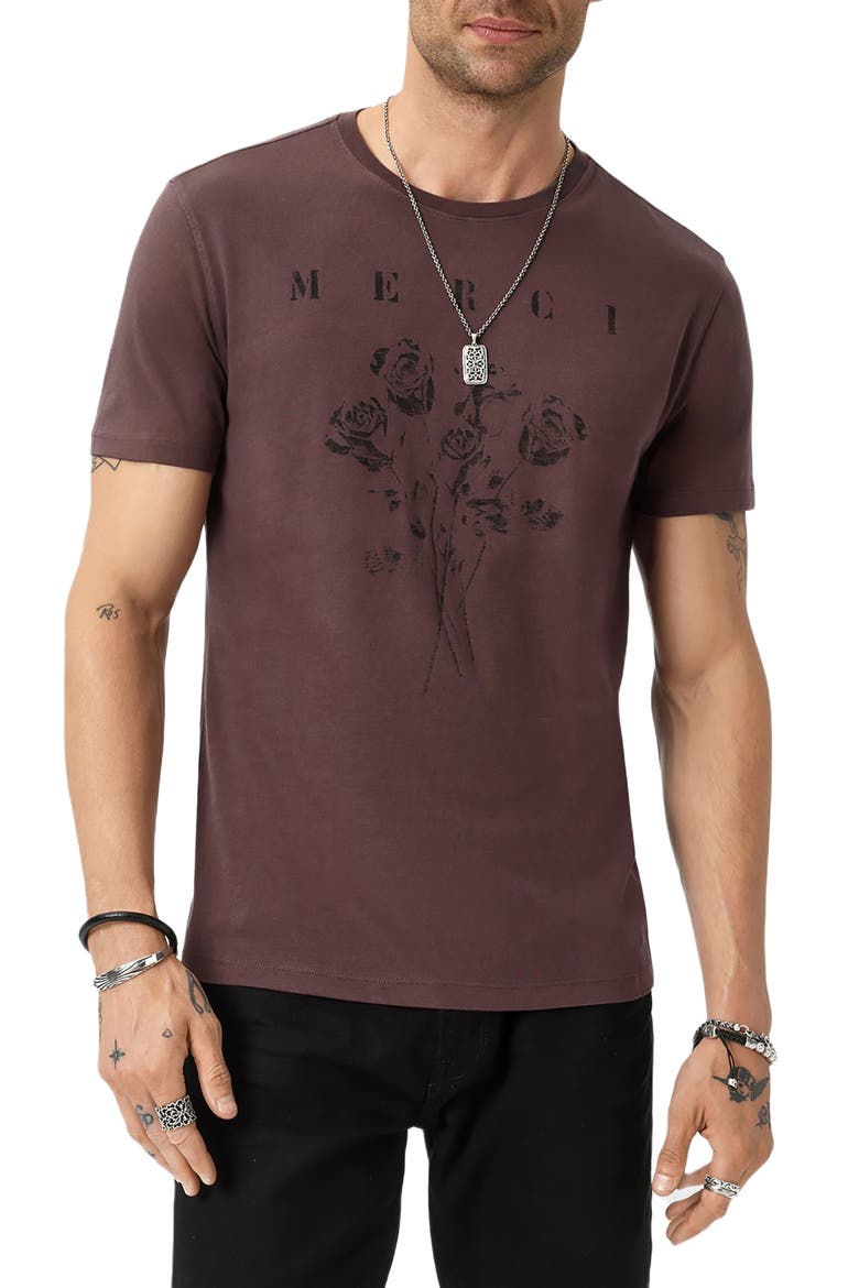 Merci Graphic T-Shirt, Main, color, MERLOT