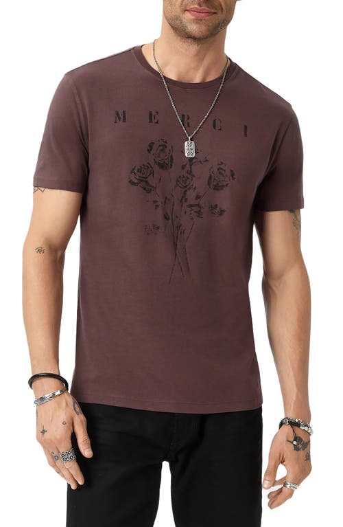 John Varvatos Merci Graphic T-shirt In Brown