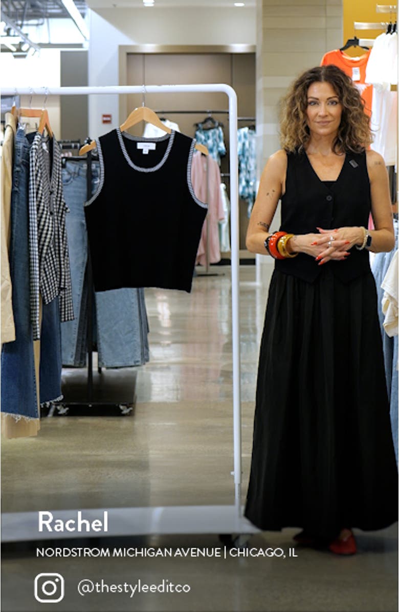 Jacquard Trim Sweater Vest, sales video thumbnail