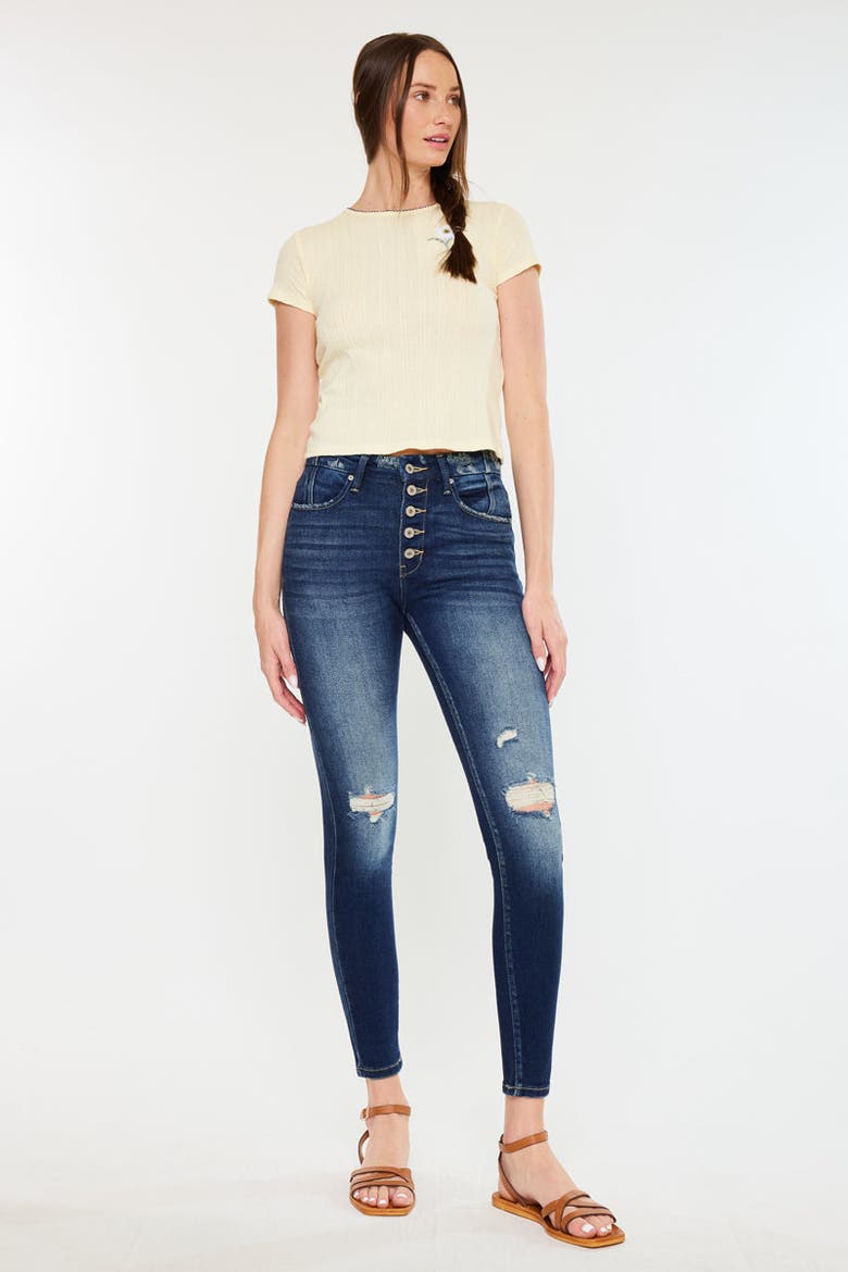 Novah High Rise Super Skinny Jeans, Alternate, color, Dark Wash