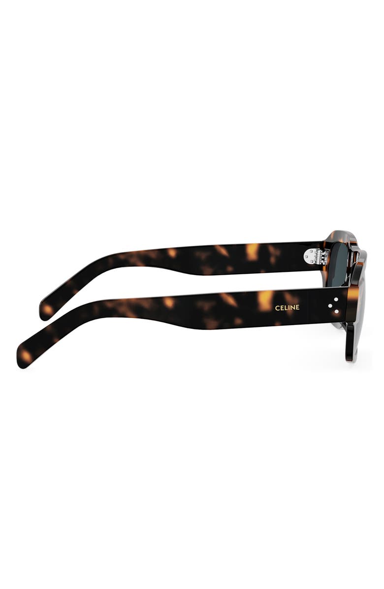 CELINE 3 Dots 53mm Rectangular Sunglasses, Alternate, color, Dark Havana / Blue