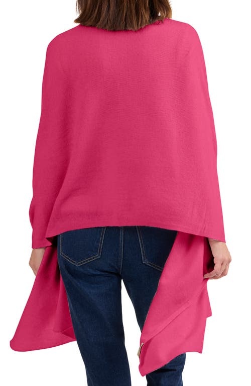 Amicale Cashmere Travel Wrap Scarf In Pink