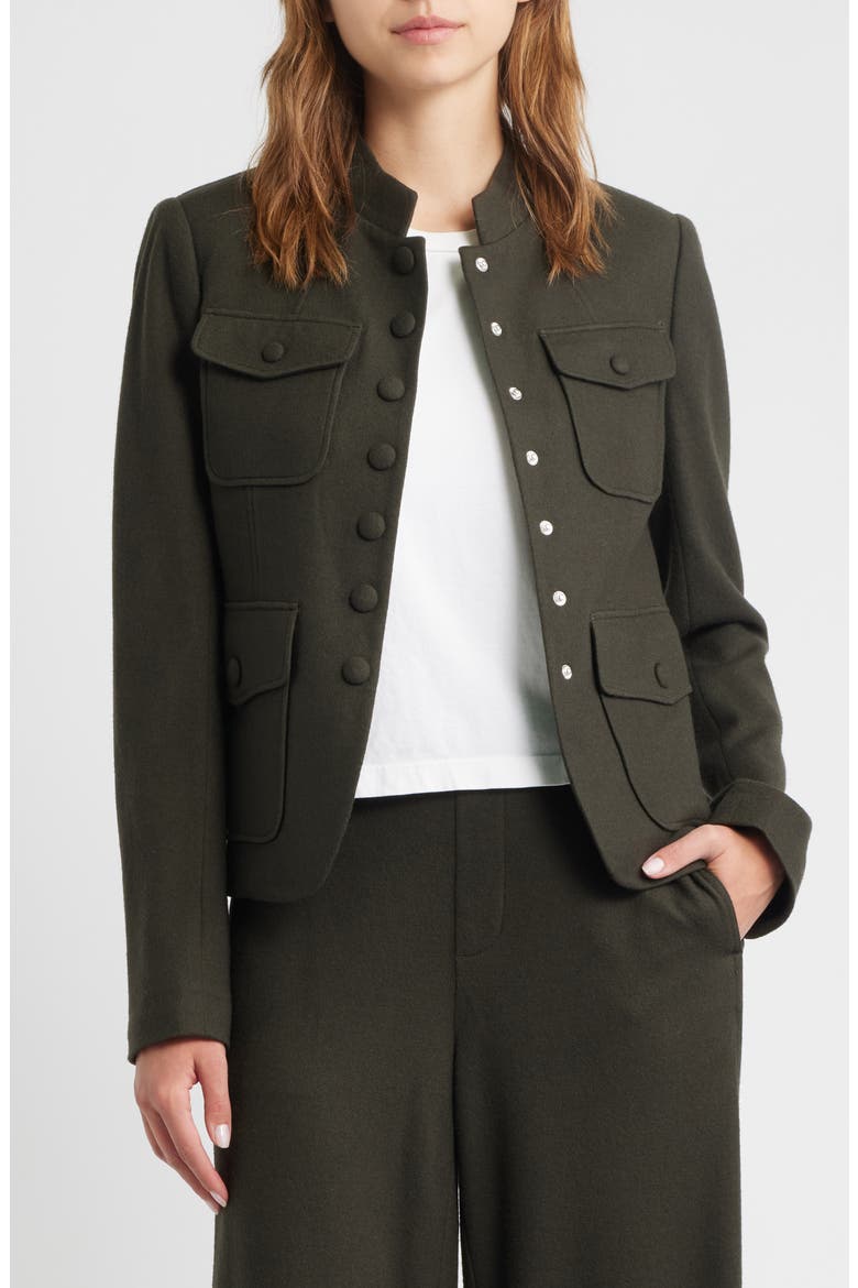 Mercer Wool Jacket, Alternate, color, ARMY