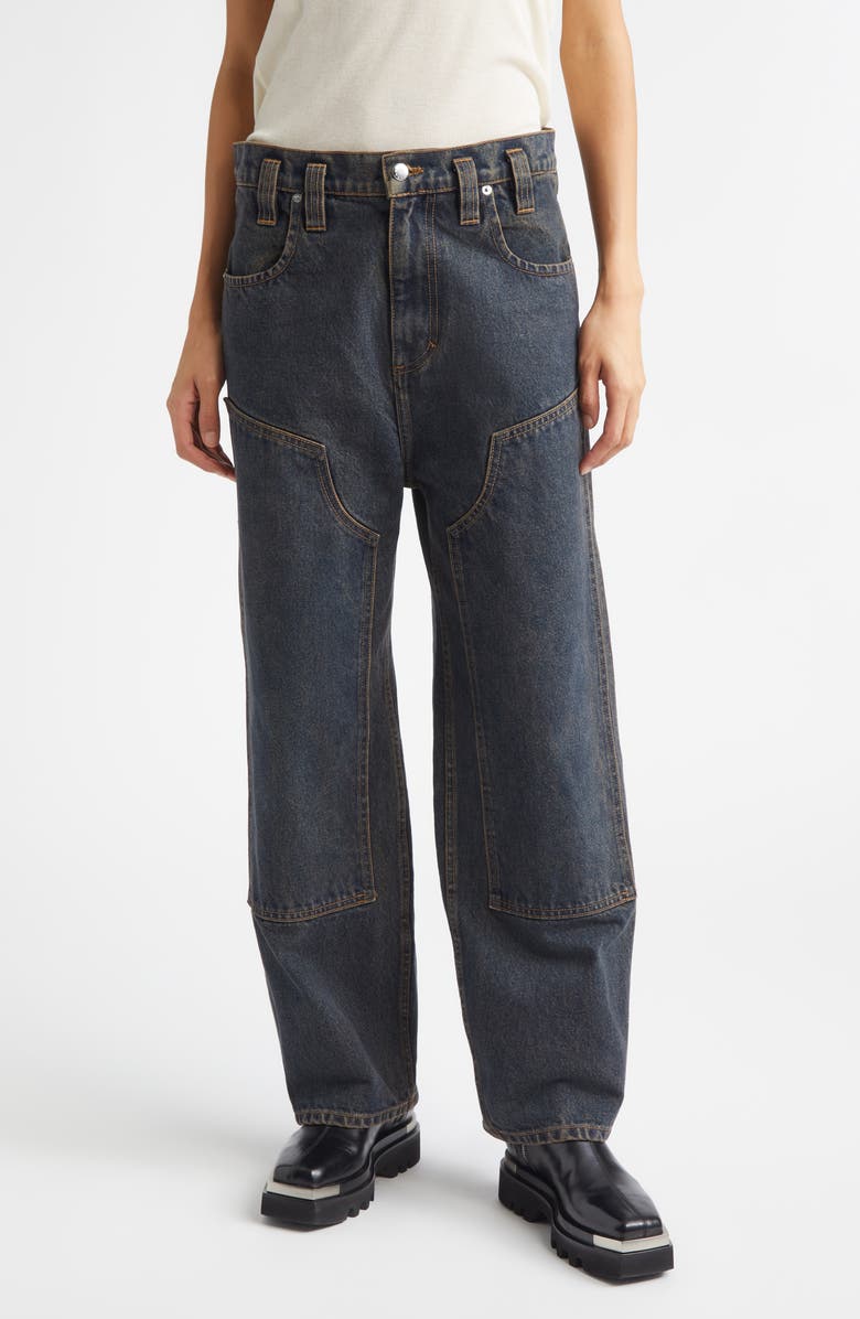 Eckhaus Latta Double Knee Baggy Jeans, Main, color, Valencia