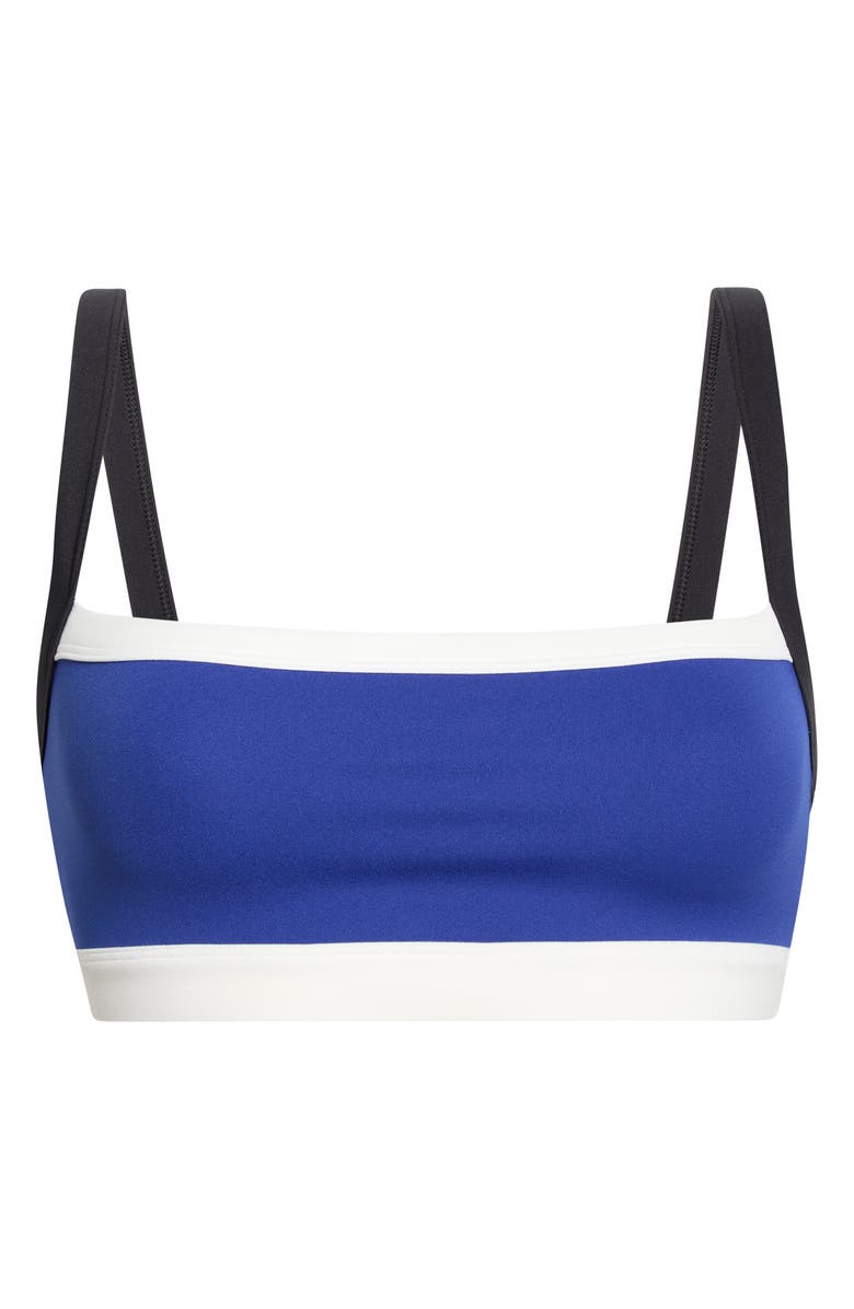 SPLITS59 Monah Rigor Colorblock Sports Bra, Main, color, Cobalt/ Black