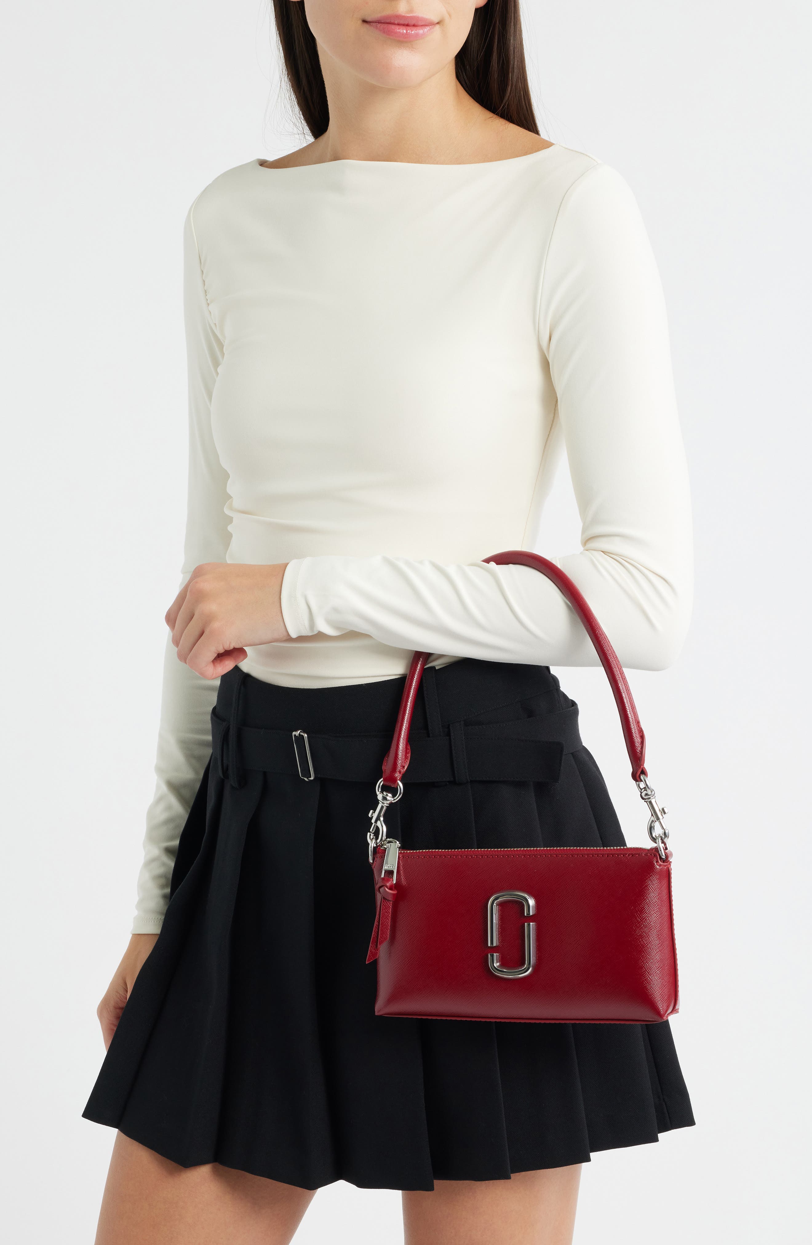 The Snapshot Pochette Bag, Alternate, color, SIREN RED