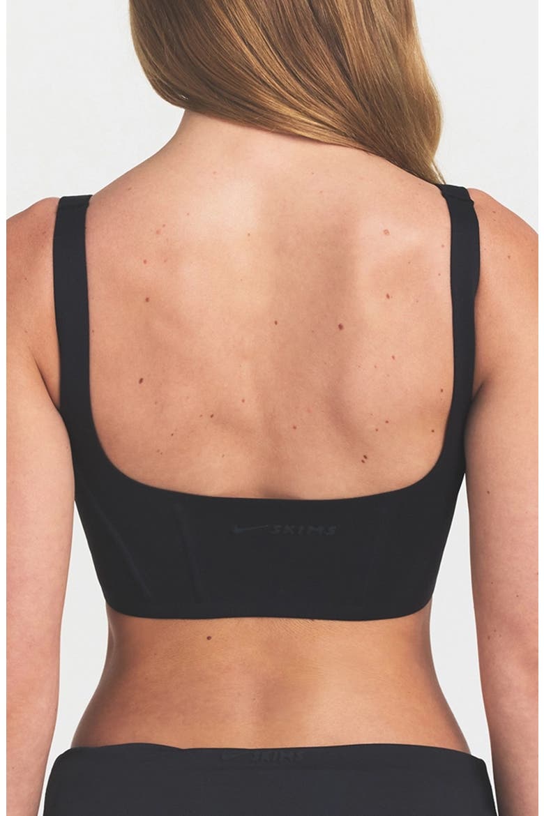 Matte Longline Corset Bra, Alternate, color, NSKM OBSIDIAN