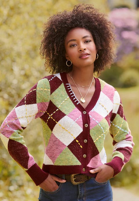 Argyle Cardigan (plus)