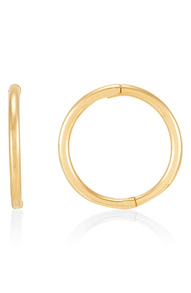 Frankie & Zoe Tube Hoop Earrings, Alternate, color, Yellow Gold