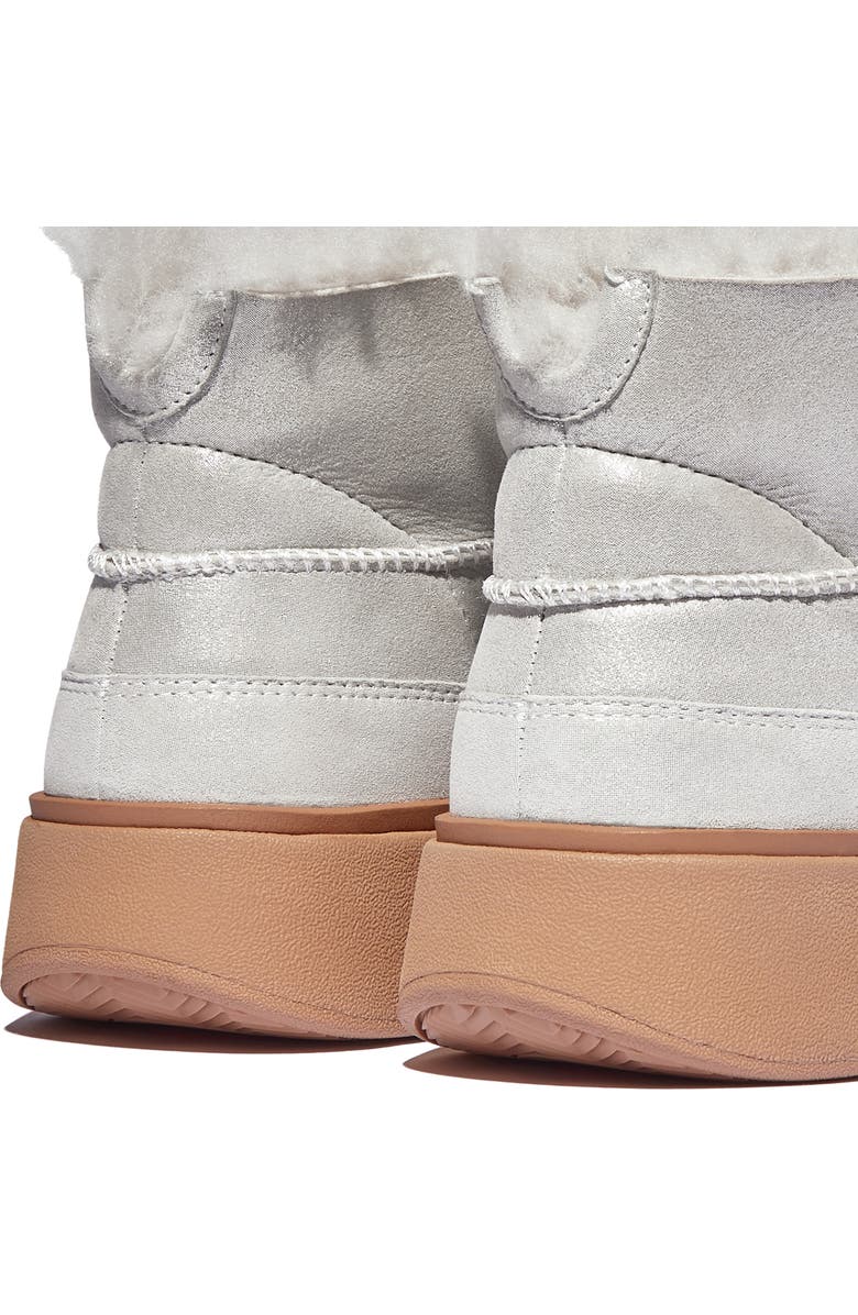 FitFlop Gen Fleece Ultra Mini Bootie, Alternate, color, Silver