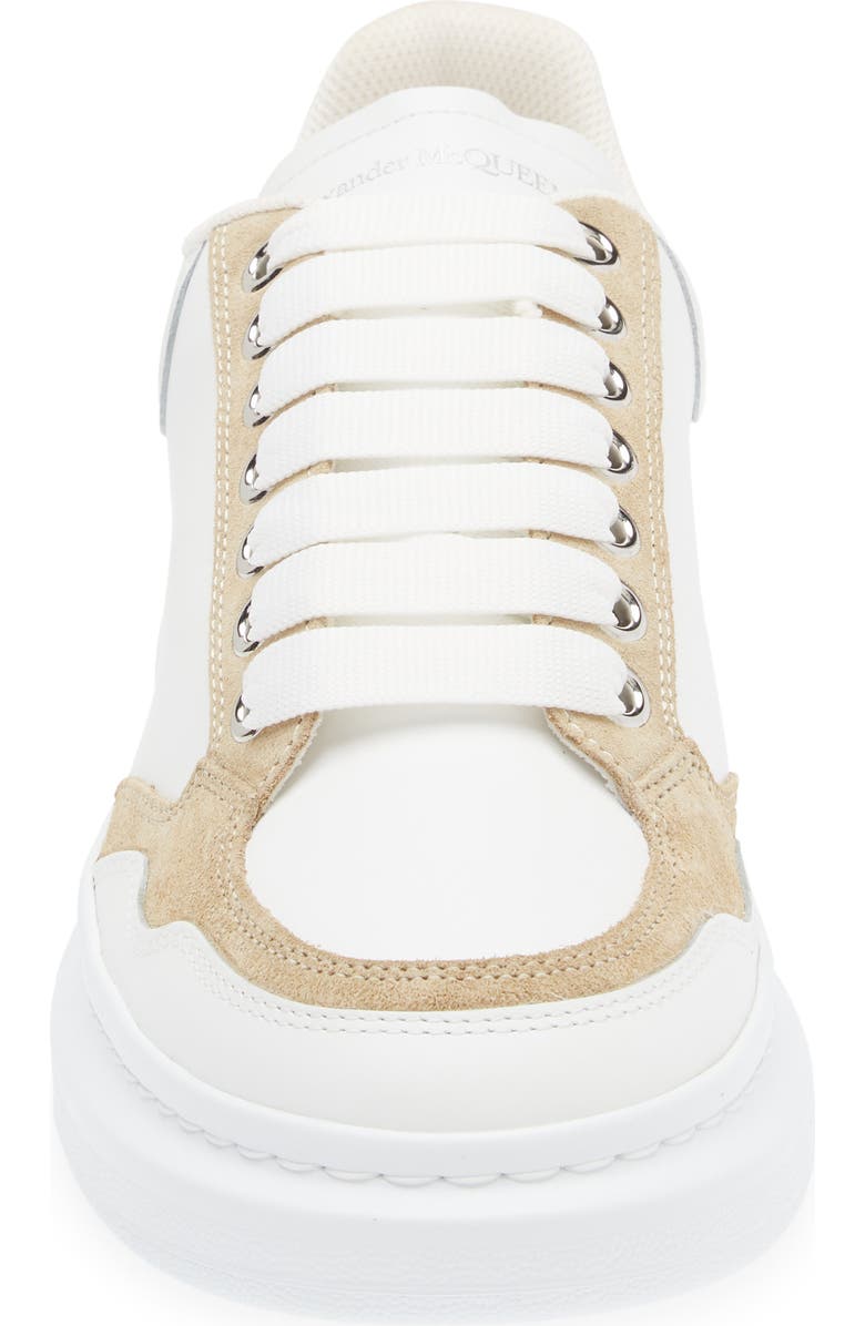 McQueen Oversize Low Top Sneaker, Alternate, color, White/ Beige