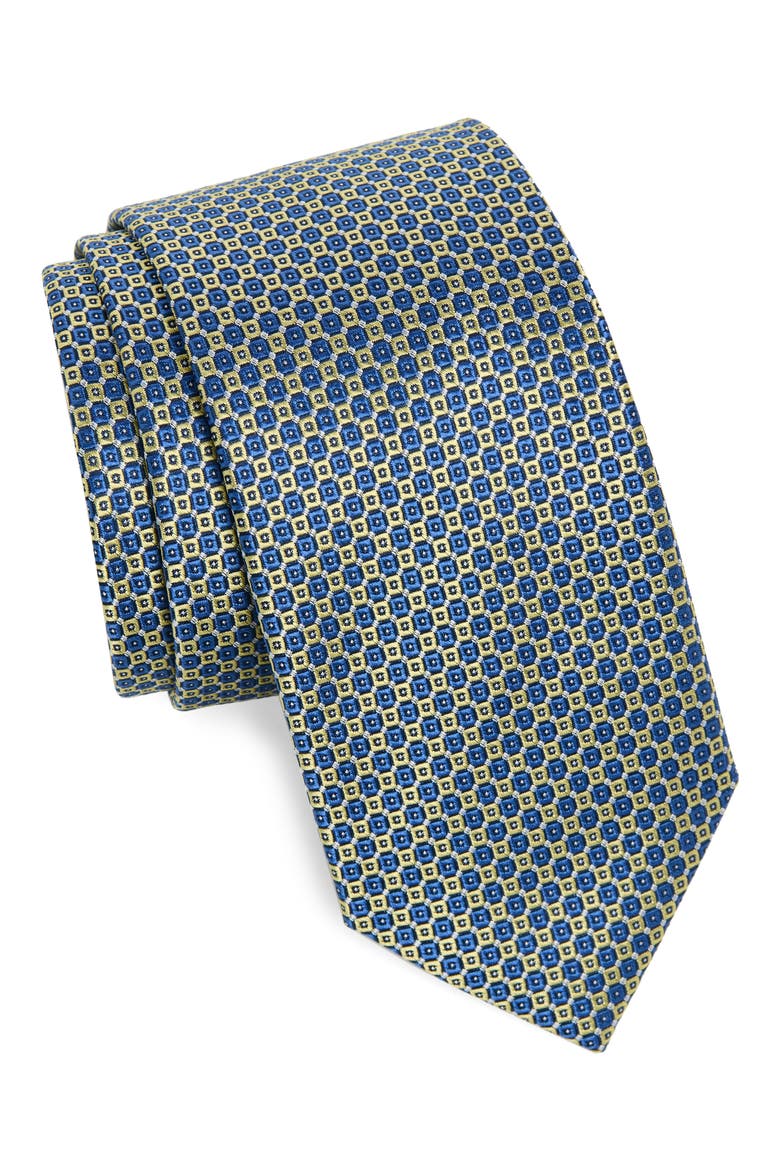 Braga Geometric Tie, Main, color, YELLOW