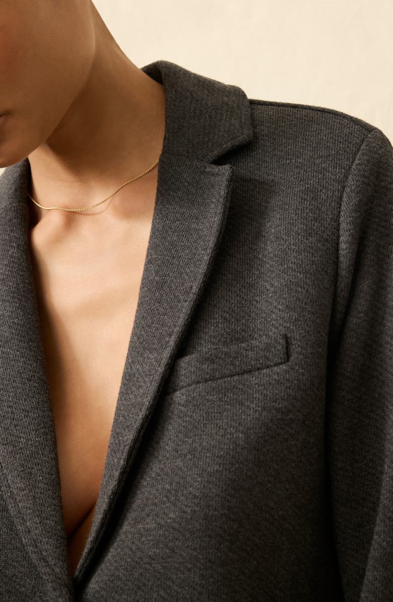 Faherty Inlet Cotton Blend Knit Blazer, Alternate, color, Black Sky Melange