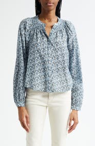 Veronica Beard Madge Floral Cotton Blend Button-Up Shirt