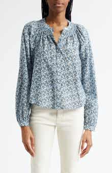 Veronica Beard Madge Floral Cotton Blend Button-Up Shirt