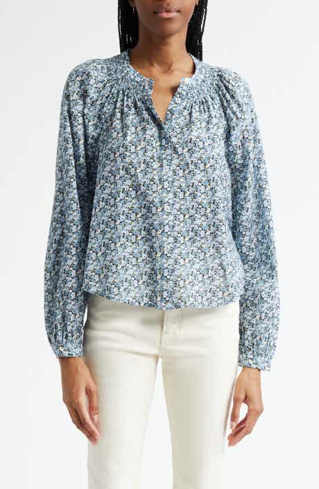 Veronica Beard Madge Floral Cotton Blend Button-Up Shirt