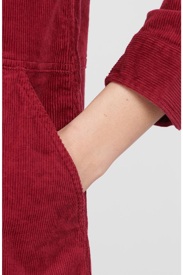 Hauxley Cotton Corduroy Shirtdress, Alternate, color, BEET RED