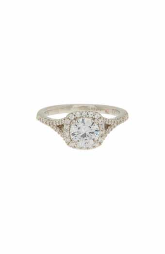 Sterling Silver White Cubic Zirconia Bridal Ring