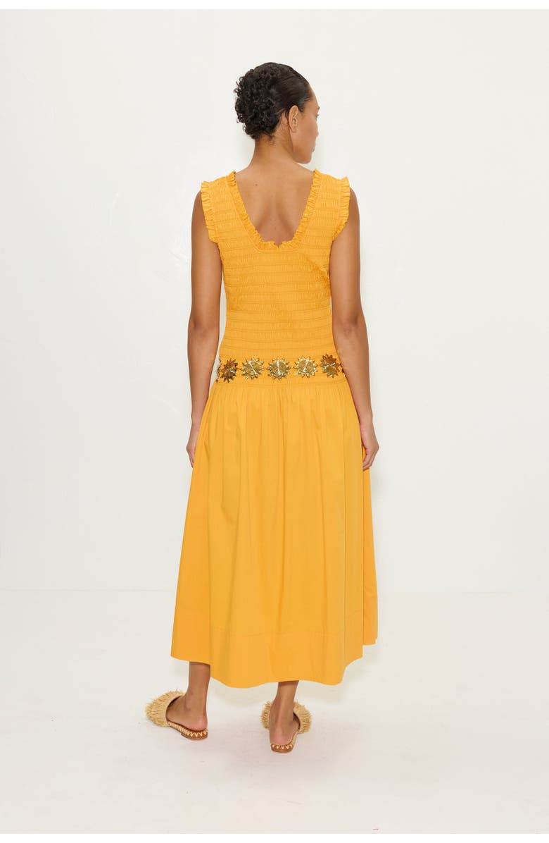SIMONMILLER Zini Poplin Smocked Dress, Alternate, color, Sherbet Orange