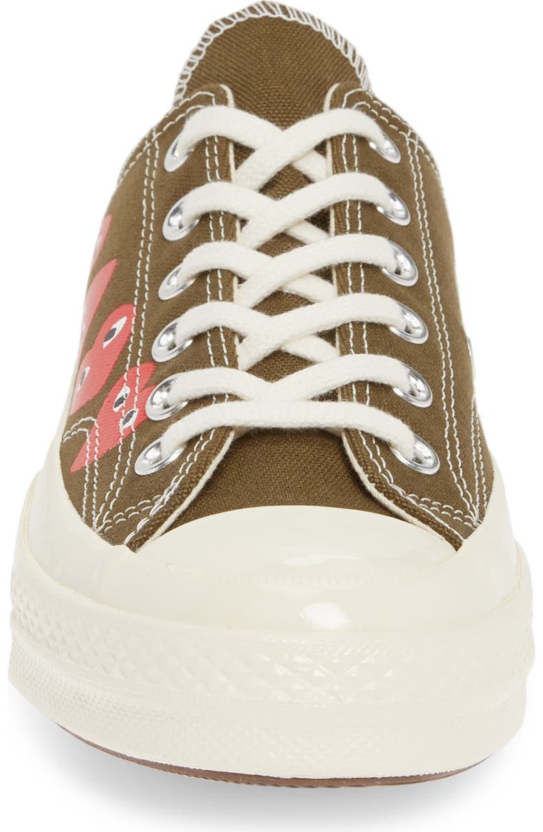 Comme des Garçons PLAY x Converse Gender Inclusive Chuck Taylor<sup>®</sup> All Star<sup>®</sup> Low Top Sneaker, Alternate, color,