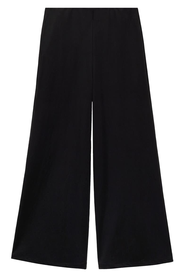Wide Leg Crop Pants, Alternate, color, BLACK