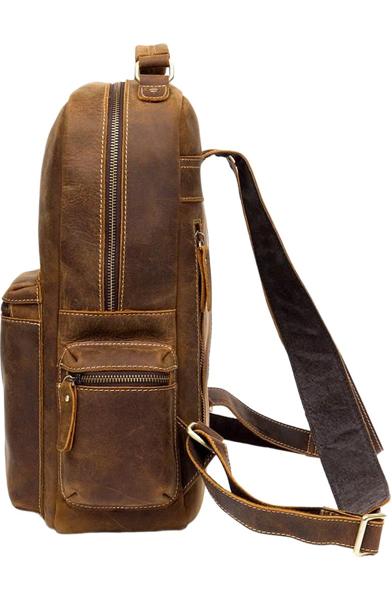 STEEL HORSE LEATHER The Langley Backpack | Genuine Vintage Leather Backpack, Alternate, color, Brown