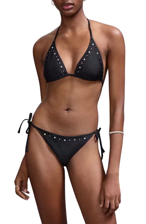 Studded Triangle Two-Piece Swimsuit