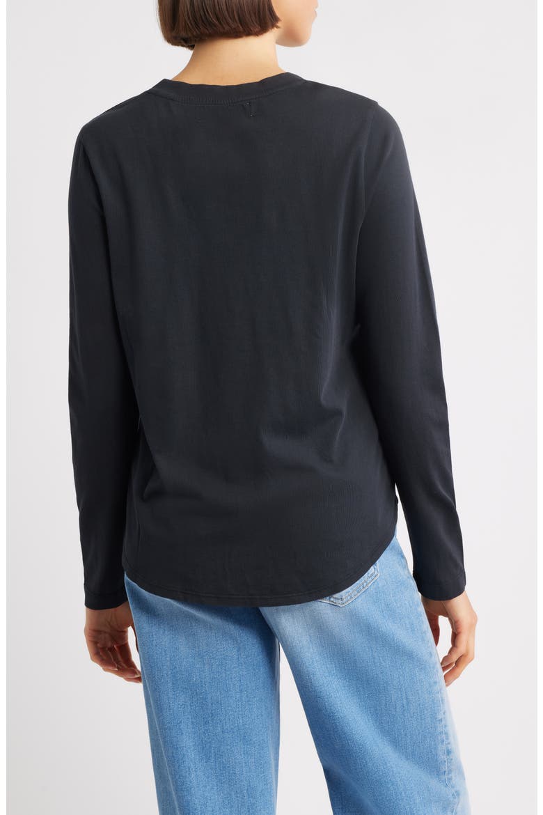 Beth Long Sleeve T-Shirt, Alternate, color, BLACK